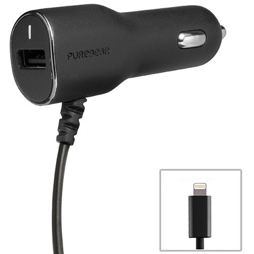 PureGear (M2J27VCA) Car Charger for iPhones Black