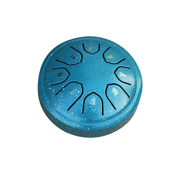 Tambor de Lengua de Acero 4,5 Pulgadas 8 Tonos Tambor de Lengua de Acero Música para Adultos Instrumento de Tambor de Mano con Sonido de Éter Limpio Y Claro Música de Tambor de Acero