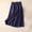 Navy, variant on Women's Linen Blend Wrap Midi Skirt, Button-Down A-Line Casual Skirt with Elastic Waist, 6 Colors, Sizes M-XXL