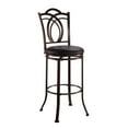 thumbnail image 1 of Linon Calif 30" Metal Swivel Bar Stool in Coffee Brown, 1 of 8