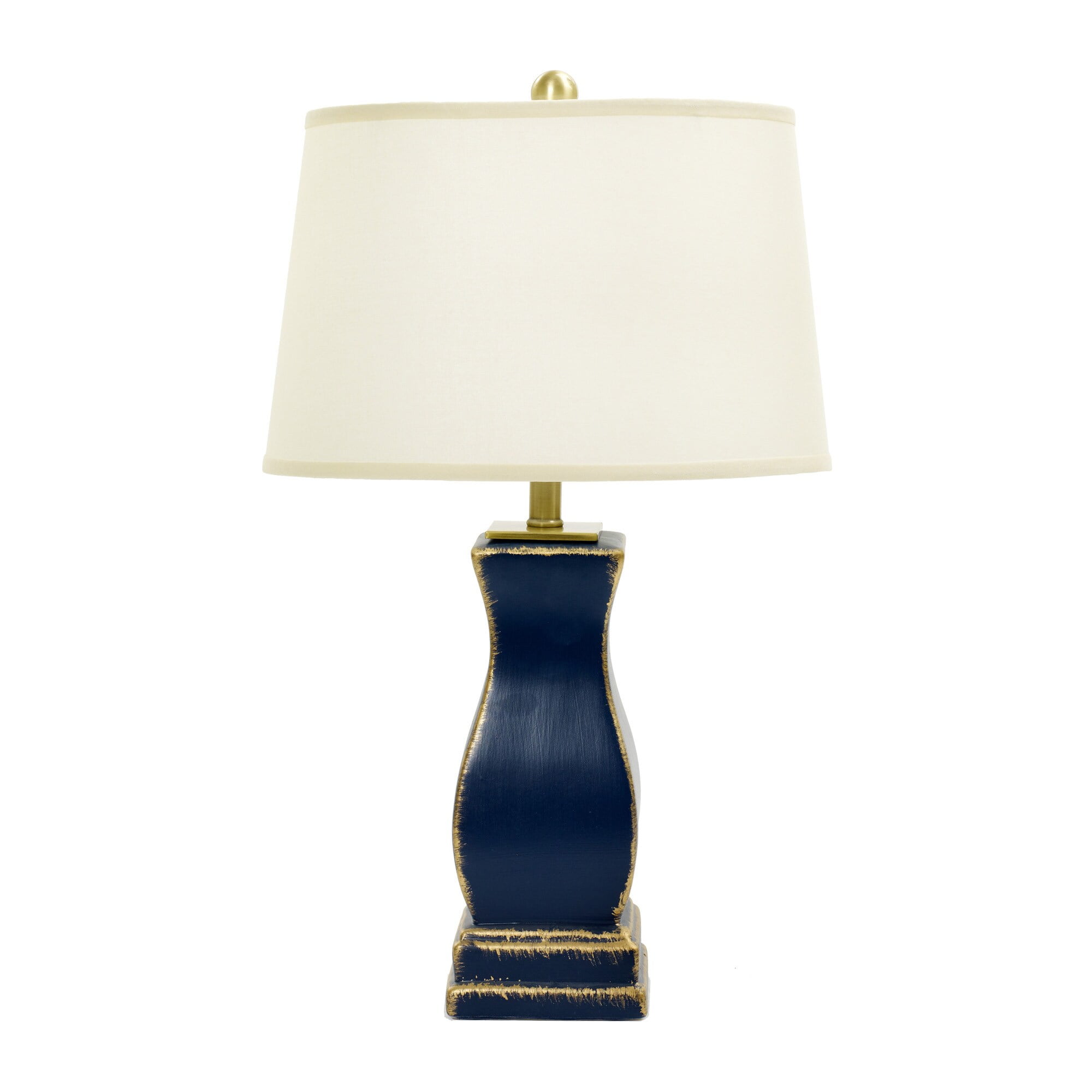 navy and gold table lamp