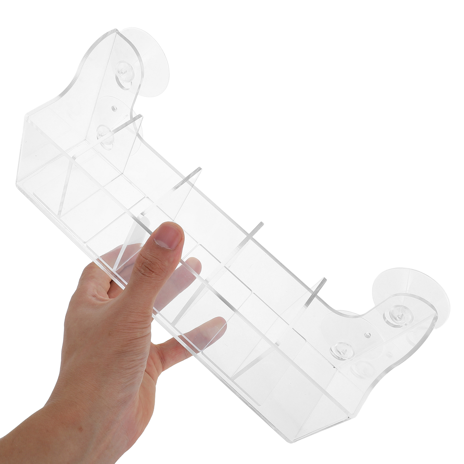 OUNONA Transparent Cup Shelf for Fridge Door, Space-Saving Beverage and Chocolate Storage Organizer