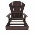 thumbnail image 4 of Laguna Adirondack Poly Reclining Chaise Lounge With Arms & Wheels, Dark Brown, 4 of 11