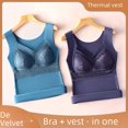 thumbnail image 3 of Chaleco térmico de terciopelo alemán nuevo de otoño e invierno para mujer, lijado de doble cara con almohadilla para el pecho, ropa interior térmica calefactora de base ajustada para mujer, 3 of 6