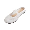 thumbnail image 2 of Miluxas Women's Ballet Shoes Comfortable Slip on Round Toe Flat Casual Shoes for Walking, Driving, Dressy White 9.5(43), 2 of 9