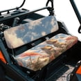 thumbnail image 2 of ZIATUBLES 2-Piece UTV Seat Covers Set, Universal Front Seat Protectors for Side by Sides, Easy Install Polyester UTV Decor Cover for Kawasaki Mule, Dinosaur Butterfly Flower Field Print, 2 of 8