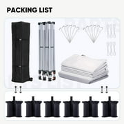 Quictent Privacy 10x20 ft Pop up Canopy with Sidewalls Ez up Canopy Tent Instant Shelter with Mesh Window for Outdoor Event, White