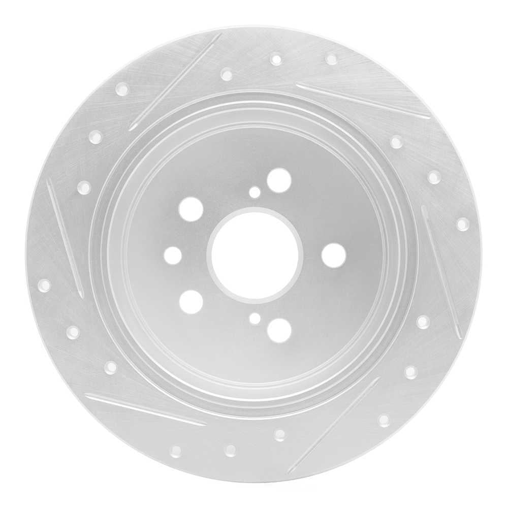 Dynamic Friction Company 631-76066R DFC Brake Rotor - Drilled And Slotted - Silver