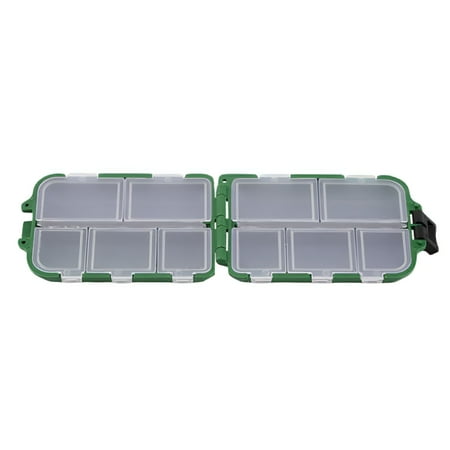 LAMIRO Small Tackle Box Mini Fishing Tackle Box Waterproof Fishing Lure Boxes Storage Case Bait Plastic Accessories Containers Green