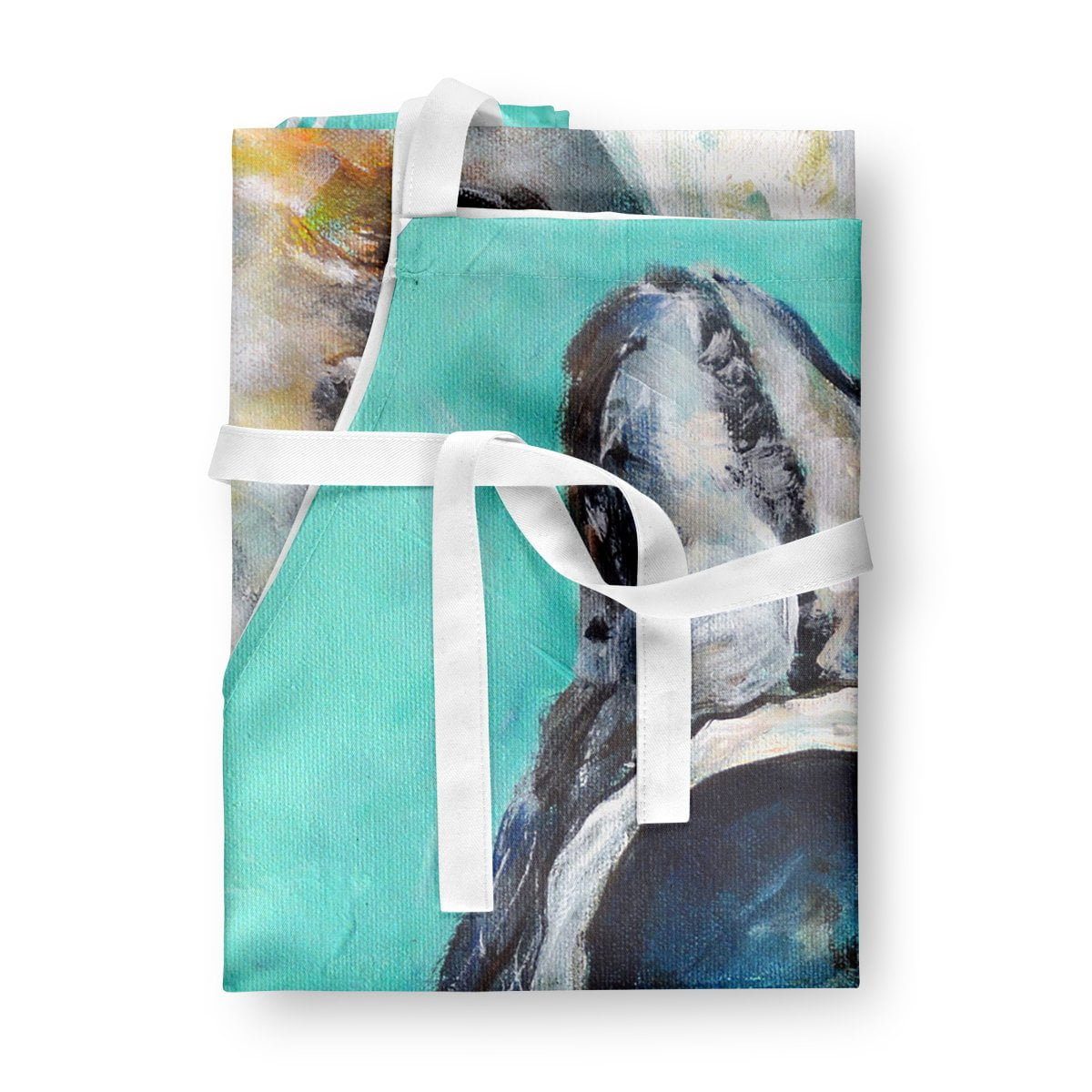 Aqua Pearl Oyster Apron 27 in x 30 in