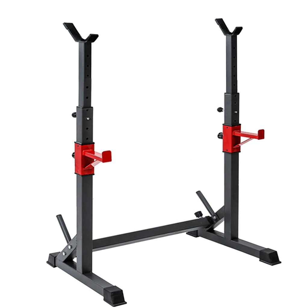 HOMG Squat Rack Stand Adjustable Barbell Rack Bench Press Rack Dip Stand 600LB Max Load Multi-Function Weight Lifting Home Gym Fitness Home Indoor Strength Training Rack 