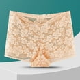 thumbnail image 2 of Ankola Sexy High Waist Lace Boyshorts Underwear for Women Sheer Mesh Panties Hollow Out Valentines Sexy Nightwear, 2 of 3