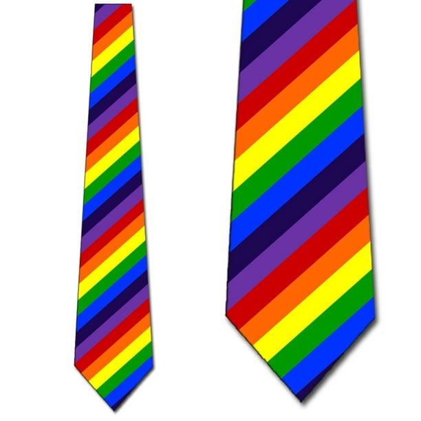 Three Rooker Flag Ties Mens Rainbow Pride Flag Necktie by Three