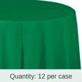thumbnail image 6 of 12/Case Bulk Emerald Green Round Plastic 82 inch Table Covers, 6 of 6