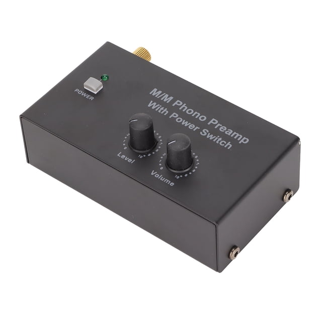Preamplificador de Fono, Operación de Bajo Ruido Eu Plug 100-240V Mini Phono Preamp Con Adaptador DC 12V para Computadoras Portátiles