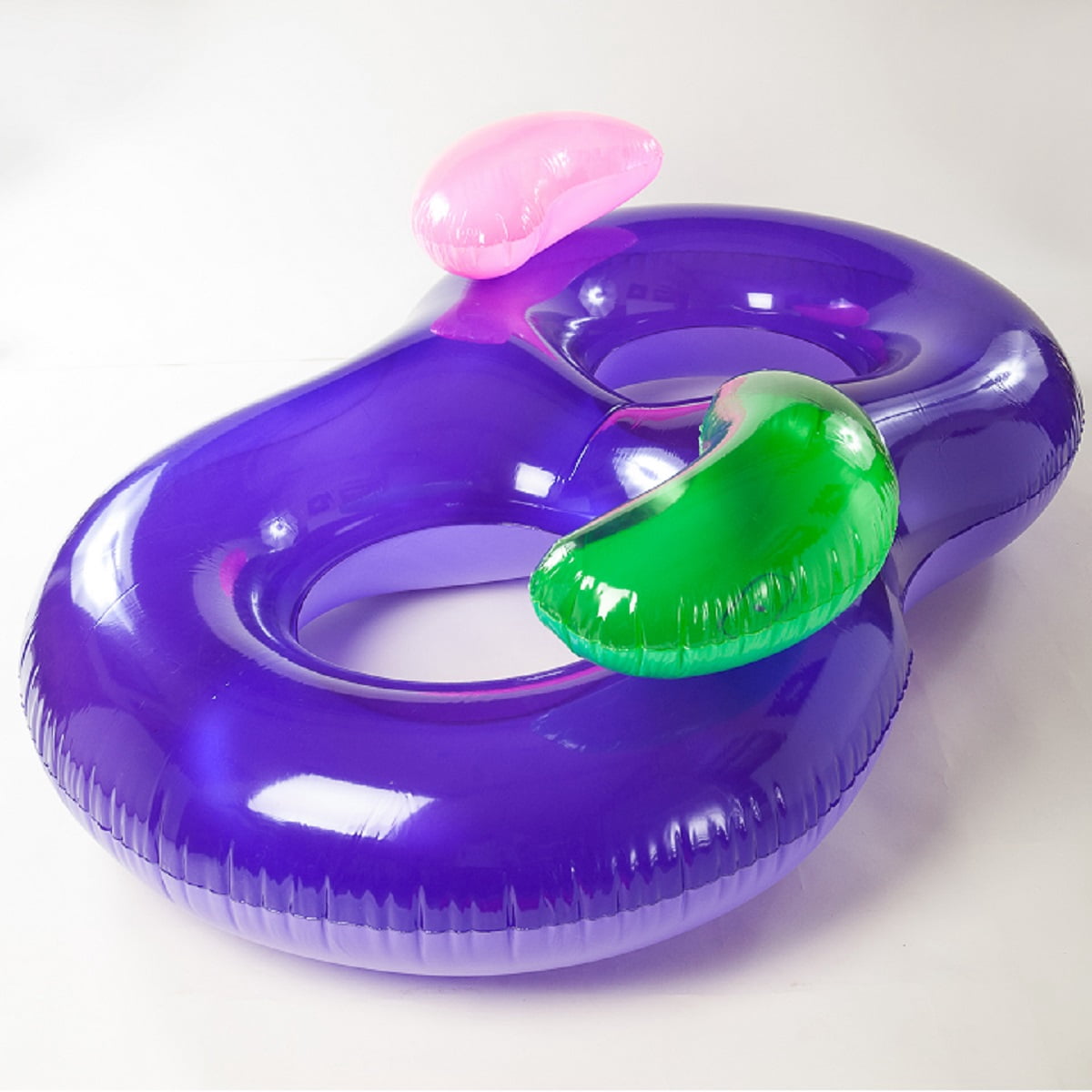 Swim Central 76" Inflatable Purple Side By Side Swimming Pool Lounger Raft