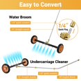 thumbnail image 2 of VIGRUE - Accesorio para hidrolavadora 2 en 1 para chasis de coche, escoba de agua de 24 pulgadas con 7 boquillas, limpiador para debajo del coche con 3 varillas de extensión, 4000 PSI, color naranja, 2 of 5