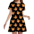 thumbnail image 2 of Vestido corto hasta la rodilla de manga corta con cuello redondo para mujer, minivestido Sexy con estampado de Mickey y Minnie de Disney para fiesta de Halloween, 2022, 2 of 5