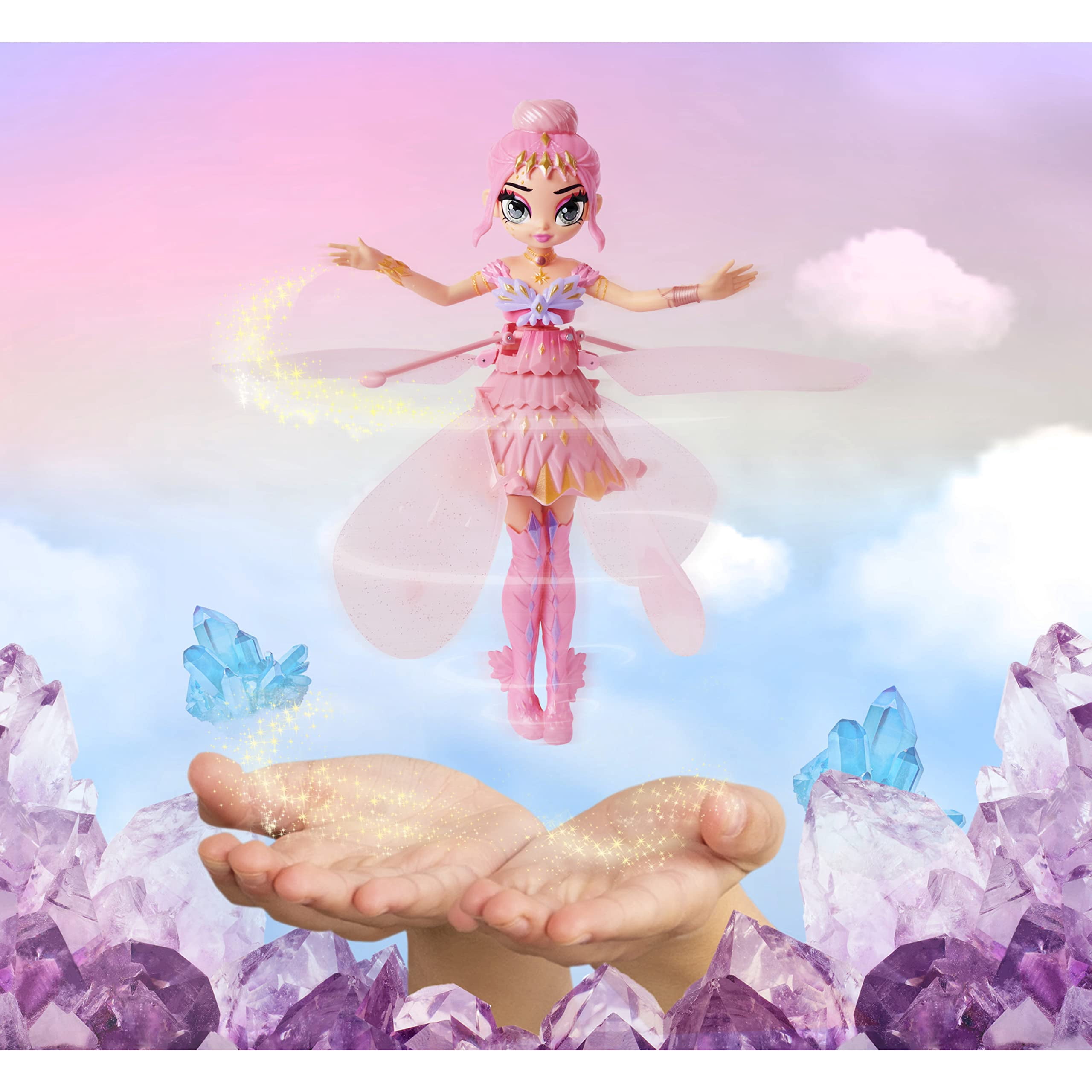 Hatchimals Pixies, Crystal Flyers Pink Magical Flying Pixie Toy