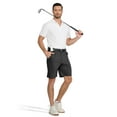 thumbnail image 6 of Men's Golf Shorts 9" Casual Dress Shorts Stretch Quick Dry UPF 50+ Lightweight Flat Front Work Shorts with 5 Pockets Black 30, 6 of 8