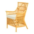 thumbnail image 6 of A&B Home Rattan Armchair with Cushion - Yellow Finish - White Cushion, 6 of 7