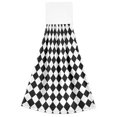 thumbnail image 7 of Yayeee Kitchen Hanging Hand Towels Set of 2 with Loop Bathroom Absorbent Tie Towel, Black and White Geometric, 7 of 7
