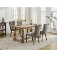 thumbnail image 2 of S-HOME Velvet Dining Chairs Set of 2 with Handmade Tufted Trim and Vintage Copper Nail Decoration,Gray, 2 of 12