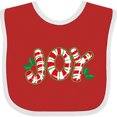 thumbnail image 3 of Inktastic Candy Cane Joy Boys or Girls Baby Bib, 3 of 4