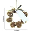 thumbnail image 3 of Pinecone Wreath under $5! Cagogo Mini Pinecone Christmas Wreath, Rustic Natural Ornament, Hanging Tree Decoration, Fireplace Mantel Decor, Holiday Window Accent, Set of Two Wreaths, 3 of 6