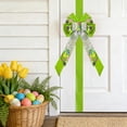 thumbnail image 6 of Green Green Bow Easter Decoration Imitation Linen Ribbon With Wire Edge For Spring Wreaths Bunny Egg Festival Crafts, 6 of 7