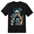 thumbnail image 2 of Plus Size Shirt for Women Black Tops for Women Oversized Short Sleeves Shirt for Women Snowman T Shirt Crewneck Shirt for Women L, 2 of 5