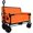 Orange, variant on Purple 3-in-1 Convertible Folding Wagon 500LBS 180L All-Terrain Wheels Bench Seat Storage