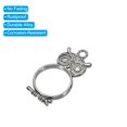 thumbnail image 4 of Uxcell Owl Shaped Alloy Open Back Bezel Pendants DIY Hollow Resin Frame, Black 20 Pack, 4 of 5