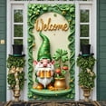 thumbnail image 3 of Green Theme Welcome Banner Clover Pattern Leprechaun Backdrop Gold Accent Leprechaun Design Celebration Banner for St. Patrick's Day Party Festival Pub Celebration, 3 of 9