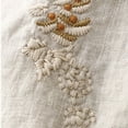 thumbnail image 7 of Womens Cotton Linen Skirts Summer Casual Loose Drawstring Embroidered Flowy Midi Skirt with Pockets Light Brown, L, 7 of 7