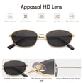 thumbnail image 5 of Gafas de Sol Ovaladas Retro Pequeñas Appassal AP3716 Oro/Gris, 5 of 5