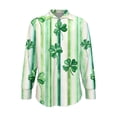 thumbnail image 5 of TaTaai Ladies St. Patrick's Day Printed Long Sleeve Shirt Fashion Round Neck Casual Blouse Lightweight Soft Polyester Top for Daily Party Office Vacation All Seasons Wear Gift, 5 of 5