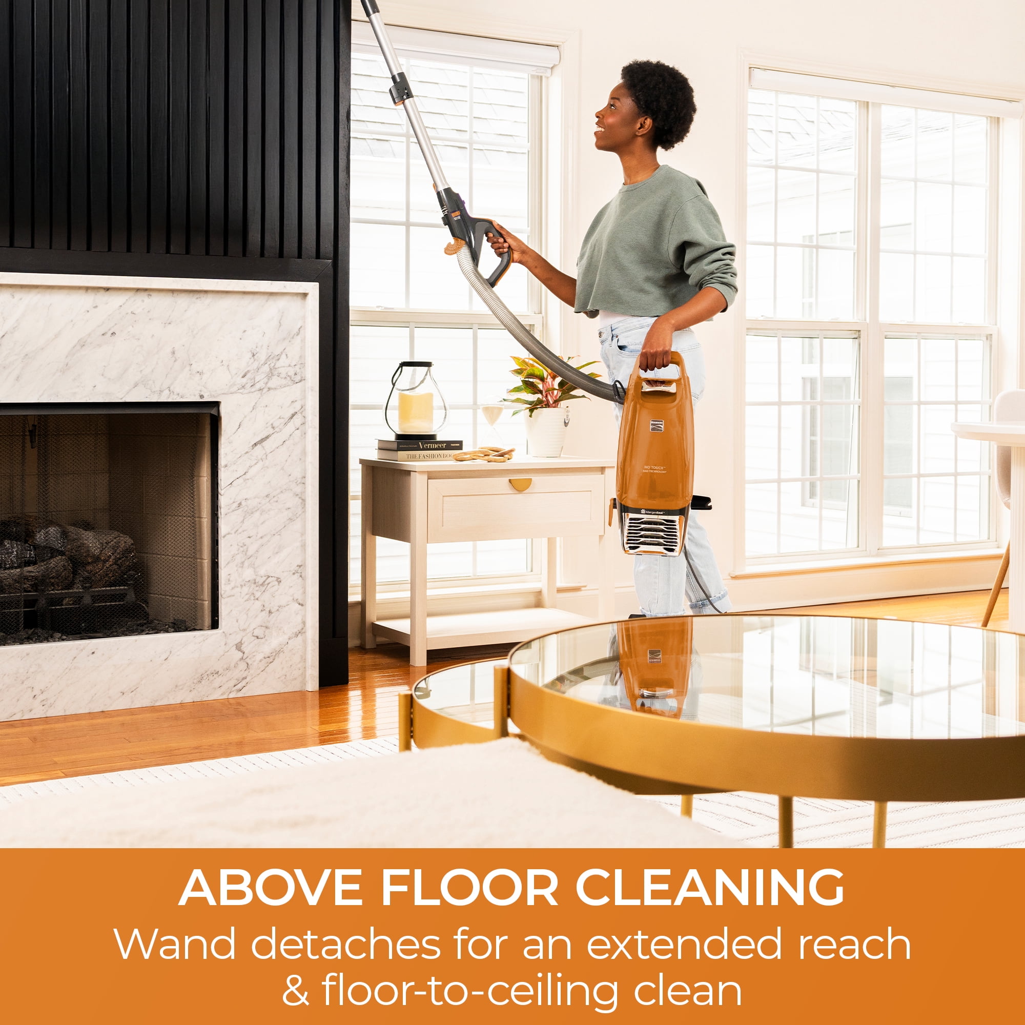 Kenmore Intuition® Upright Vacuum, Bagged, Pet Friendly, Lift-up Canister, No-Touch Bag, AllergenSeal HEPA, BU4019, Orange
