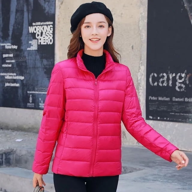 Chaqueta de plumón corta para mujer, Parkas con cuello alto, Abrigo acolchado de algodón cálido, Tops de talla grande, otoño e invierno, nuevo