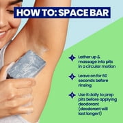 Megababe Space Bar Underarm Bar Soap with Detoxifying Charcoal for Odor Control, 3.5 oz