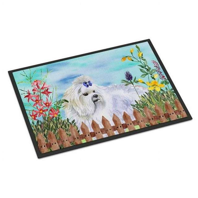 Carolines Treasures CK1213MAT Maltese Spring Indoor or Outdoor Mat - 18 x 27 in.