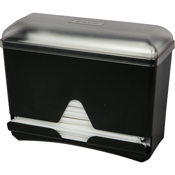 San Jamar Junior Dispensador de pajitas a granel con capacidad para 250 pajitas para restaurantes, comedores y comida rápida, plástico, 5 x 10,5 x 8,75 pulgadas, color negro