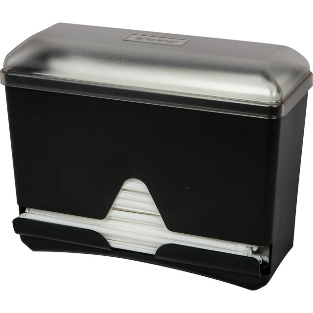 San Jamar Junior Dispensador de pajitas a granel con capacidad para 250 pajitas para restaurantes, comedores y comida rápida, plástico, 5 x 10,5 x 8,75 pulgadas, color negro