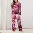 thumbnail image 2 of Balery Pink Glitter Heart Candy Pattern Pajama Sets for Women Long Sleeve 2 Piece Sleepwear Loungewear Sets Soft PJ's with Pockets Long Sleeve Comfy Pj Sets-, 2 of 7