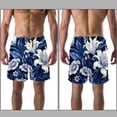 thumbnail image 3 of luoweisi Men's Beach Shorts Quick Dry Swim Trunks with Mesh Lining Flower L, 3 of 5