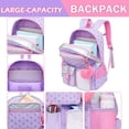 thumbnail image 4 of Mochila Meetbelify para niñas escolares de más de 6 años con bolsillo para portátil, 4 of 7