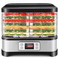thumbnail image 4 of Qhomic Electric 400W 8 Trays Food Dehydrator Machine with Fruit Roll Sheet, Digital Timer, and Temperature Control for Meat or Beef Fruit Vegetable Dryer, 4 of 11