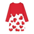 thumbnail image 4 of FamilyThread Girls Dress Fashion Long Sleeve Heart Print Toddler Little Big Girl Unicorn Mermaid Casual A Line Dresses For 4-14Y, 4 of 4