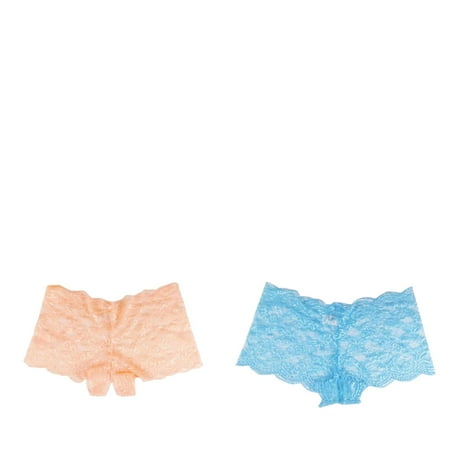 Wijhcboe 2 Pack Women s Big Panties Sexy Underwear Sexy Lace Underwear Women Open Panties Multi Color Cotton Womens Panties Plus Size Sheer Mesh Panties Silk Thong