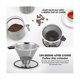 thumbnail image 5 of Filtro de café cónico de acero inoxidable, filtro de goteo lento, sin papel y reutilizable, ultrafino., 5 of 5